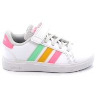  παιδικό αθλητικό παπούτσι για κορίτσι adidas grand court 2.0 el k χρώματος λευκό hp8913