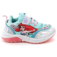  παιδικό αθλητικό παπούτσι για κορίτσι disney ariel με φωτάκια τυρκουάζ dp003835
