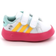  παιδικό αθλητικό παπούτσι για κορίτσι adidas grand court minnie cf i χρώματος λευκό id8018