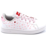  παιδικό αθλητικό παπούτσι για κορίτσι adidas advantage k χρώματος λευκό ie0242