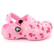  παιδικό σαμπό για κορίτσι crocs classic vday clog t ανατομικό χρώματος ροζ 209755-6s0