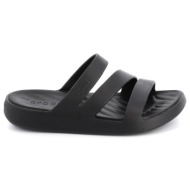  γυναικεία σαγιονάρα crocs getaway strappy ανατομική χρώματος μαύρο 209587-001
