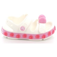  παιδικό πέδιλο για κορίτσι crocs crocband cruiser pet sandal t ανατομικό χρώματος λευκό 210030-1ng