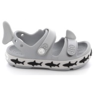  παιδικό πέδιλο για αγόρι crocs crocband cruiser shark sandal t ανατομικό χρώματος γκρι 210031-007