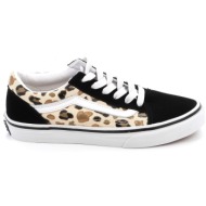  παιδικό χαμηλό casual για κορίτσι vans old skool leopard glitter χρώματος μαύρο vn000d2vys81