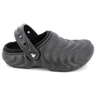  σαμπό crocs classic lined overpuff clog ανατομικό χρώματος μαύρο 210059-001