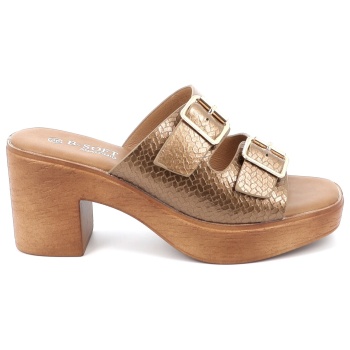 γυναικείο mule b-soft χρώματος χρυσό