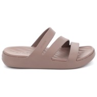  γυναικεία σαγιονάρα crocs getaway strappy ανατομική χρώματος καφέ 209587-0lf