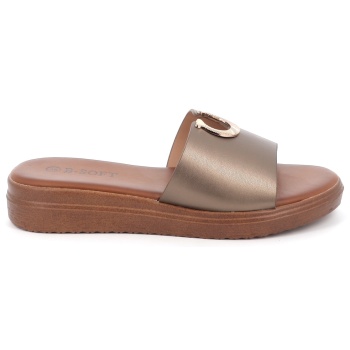 γυναικείο mule b-soft χρώματος μπρονζε