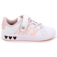  παιδικό αθλητικό παπούτσι για κορίτσι adidas grand court minnie el k χρώματος λευκό jr8134