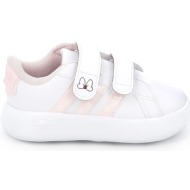  παιδικό αθλητικό παπούτσι για κορίτσι adidas grand court minnie cf i χρώματος λευκό jr8130