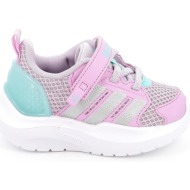  παιδικό αθλητικό παπούτσι για κορίτσι adidas lightorama rnr el i με on-off φωτάκια χρώματος μωβ hq92