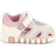  παιδικό κλειστό πέδιλο για κορίτσι geox ανατομικό χρώματος λευκό b6517b 054gn c0406