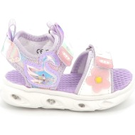  παιδικό πέδιλο για κορίτσι new8teen με φωτάκια χρώματος μωβ b0043310