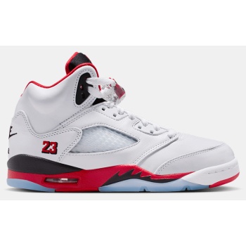 jordan air 5 fire red `black tongue`