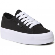  πάνινα παπούτσια dc - manual platform adjs300280 black/white(bkw)