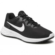  παπούτσια nike - revolution 6 nn dc3728 003 black/white/iron grey