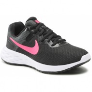  παπούτσια nike - revolution 6 nn dc3729 002 black/hyper pink/iron grey