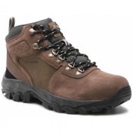  παπούτσια πεζοπορίας columbia - newton ridge plus ii suede wp bm812 dark brown/dark grey 204