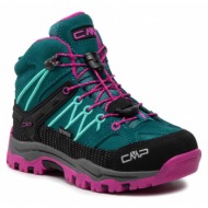  παπούτσια πεζοπορίας cmp kids rigel mid trekking shoes wp 3q12944 lake/pink fluo 26el