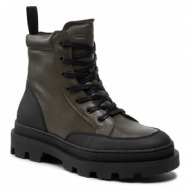  μπότες les deux tanner mid-top leather sneaker ldm820022 olive night/black