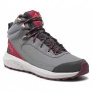  παπούτσια πεζοπορίας columbia trailstorm mid waterproof bl5578 ti grey/steel/marionberry 033