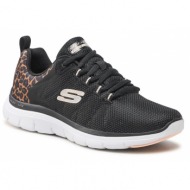  παπούτσια skechers wild ballad 149582/bkld black/leopard