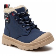  ορειβατικά παπούτσια tommy hilfiger lace-up bootie t3b5-32530-1484 m blue 800