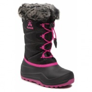  μπότες χιονιού kamik snowgypsy 4 nf4998 black/rose