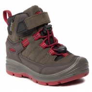  παπούτσια πεζοπορίας keen redwood mid wp 1023881 steel grey/red dahlia