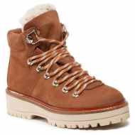  ορειβατικά παπούτσια tommy hilfiger leather outdoor flat boot fw0fw06822 natural cognac gtu