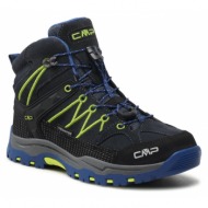  παπούτσια πεζοπορίας cmp kids rigel mid trekking shoe wp 3q12944 b.blue/electric 38nl