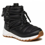  μπότες χιονιού the north face thermoball lace up wp nf0a5lwdr0g-050 tnf black/gardenia white