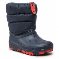  μπότες χιονιού crocs classic neo puff boot k 207684 navy/blue marine