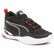  παπούτσια puma playmaker 385841 01 jet black/black/white/red