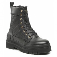  ορειβατικά παπούτσια tommy hilfiger lace up zip boot monogram fw0fw06849 black bds