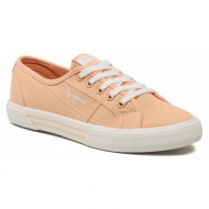  πάνινα παπούτσια pepe jeans brady basic w pls31287 light orange 129