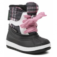  μπότες χιονιού boatilus skaty lace ns07-var.08zv plaid grey/pink