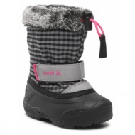  μπότες χιονιού kamik mini 2 t nf9389 grey/pink