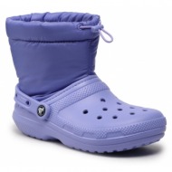  μπότες χιονιού crocs classic lined neo puff boot 206630 digital violet