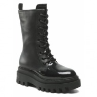  ορειβατικά παπούτσια calvin klein jeans flatform laceup boot patent yw0yw00852 black bds