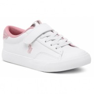 sneakers  polo ralph lauren theron v ps rf104102 white smooth pu/lt pink/glitter w/ lt pink pp