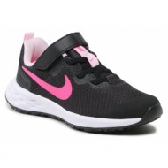  παπούτσια nike revolution 6 nn (psv) dd1095 007 black/hyper pink/pink foam