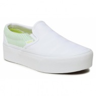  πάνινα παπούτσια vans classic slip-o vn0a7qrbgn1 summer picnic green/true
