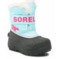  μπότες χιονιού sorel childrens snow commander nc1960-428 ocean surf/cactus pink