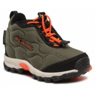  παπούτσια πεζοπορίας columbia childrens firecamp mid 2 wp bc1201 nori/red quartz