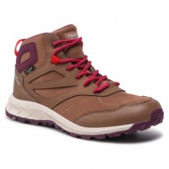  μποτίνια jack wolfskin woodland texapore mid k 4042152 brown/pink