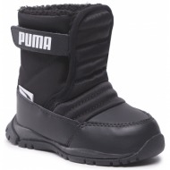  μπότες χιονιού puma nieve boot wtr ac inf 380746 03 puma black/puma white