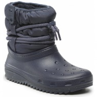  μπότες χιονιού crocs classic neo puff luxe boot 207312 navy