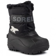  μπότες χιονιού sorel childrens snow commander nc1960 black/charcoal 010